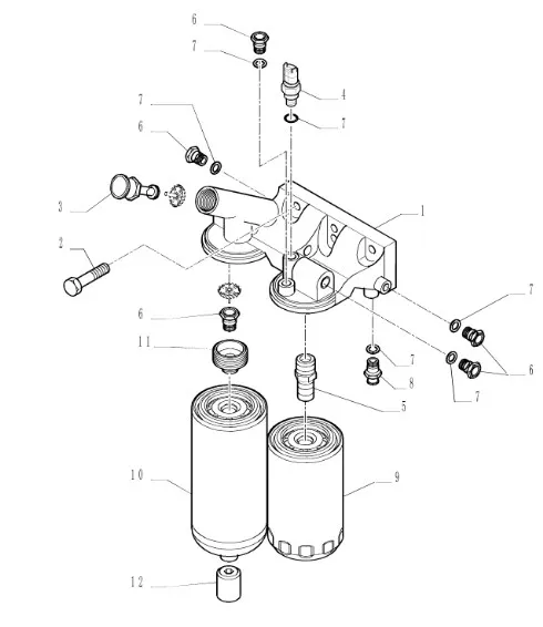4890811 - Насос топл. ручной подкачки на оголовке фильтра ДВС Cursor7CR T7/Puma, T6090/80